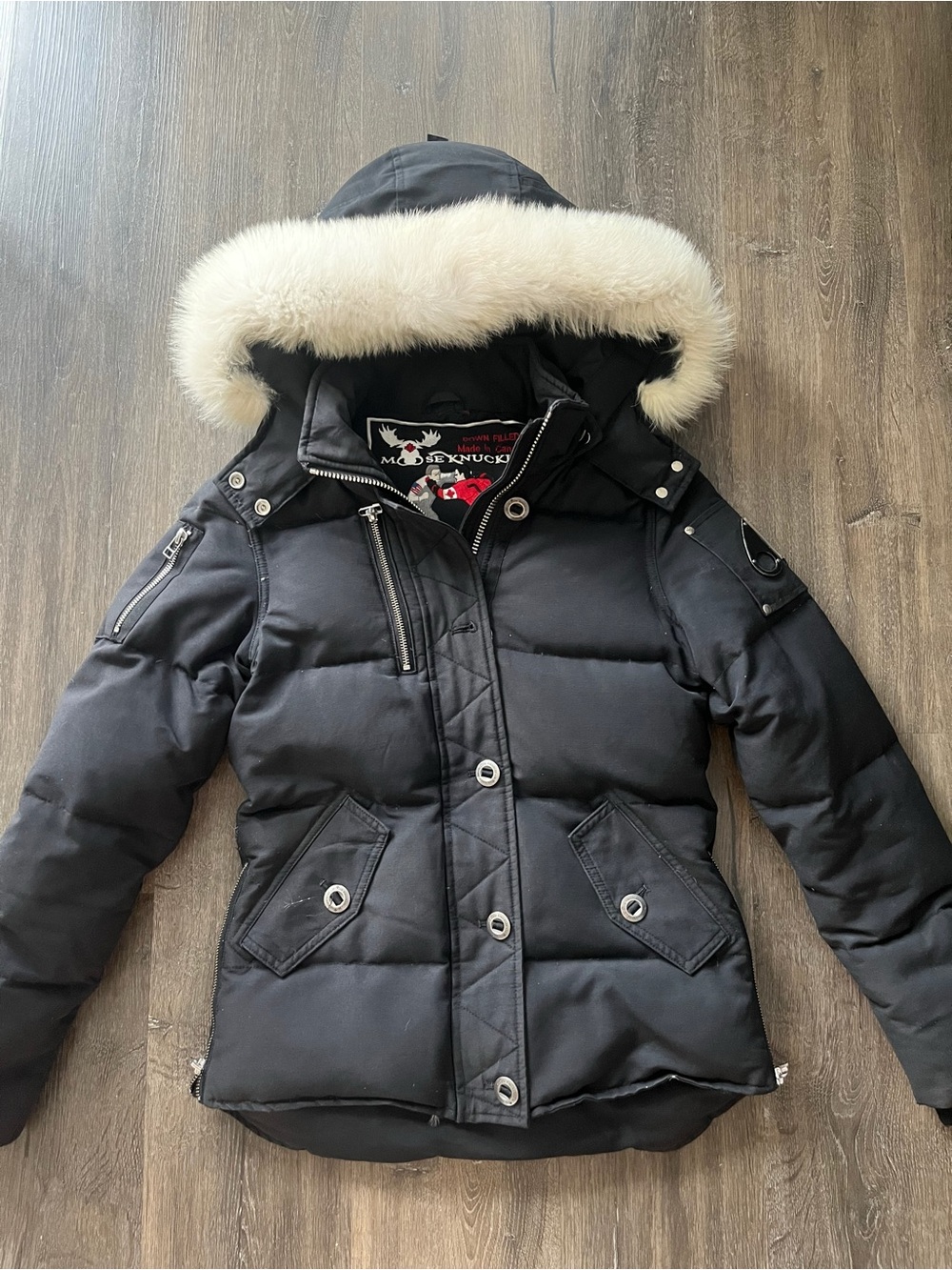 Women's Black Moose Knuckle Winter Coat XXS